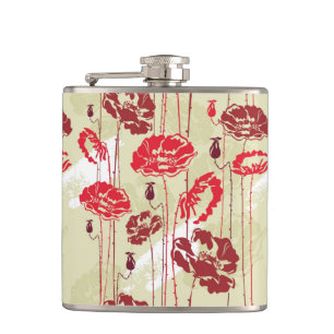 Abstract Elegance floral pattern 2 Flask