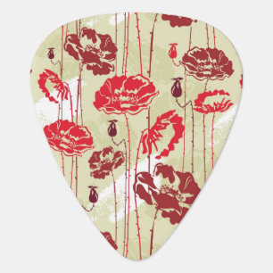 Abstract Elegance floral pattern 2 Guitar Pick