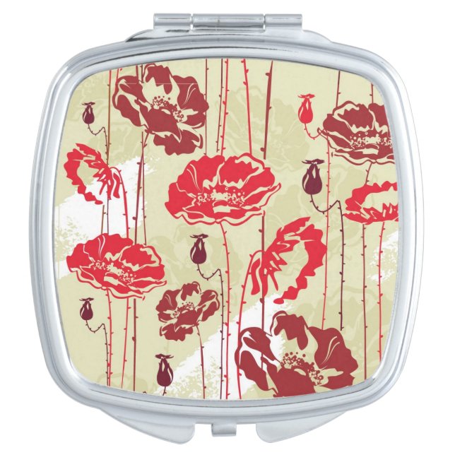 Abstract Elegance floral pattern 2 Mirror For Makeup (Front)