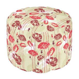 Abstract Elegance floral pattern 2 Pouf