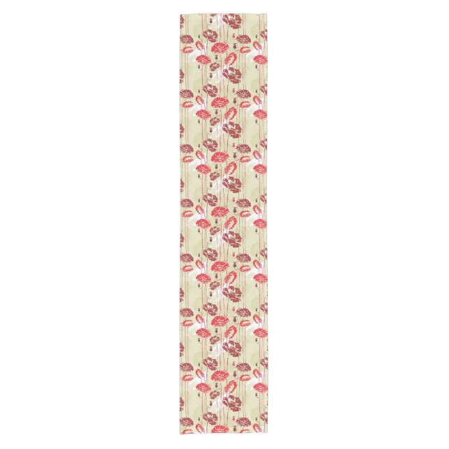 Abstract Elegance floral pattern 2 Short Table Runner (Front)