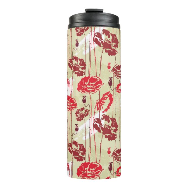 Abstract Elegance floral pattern 2 Thermal Tumbler (Front)