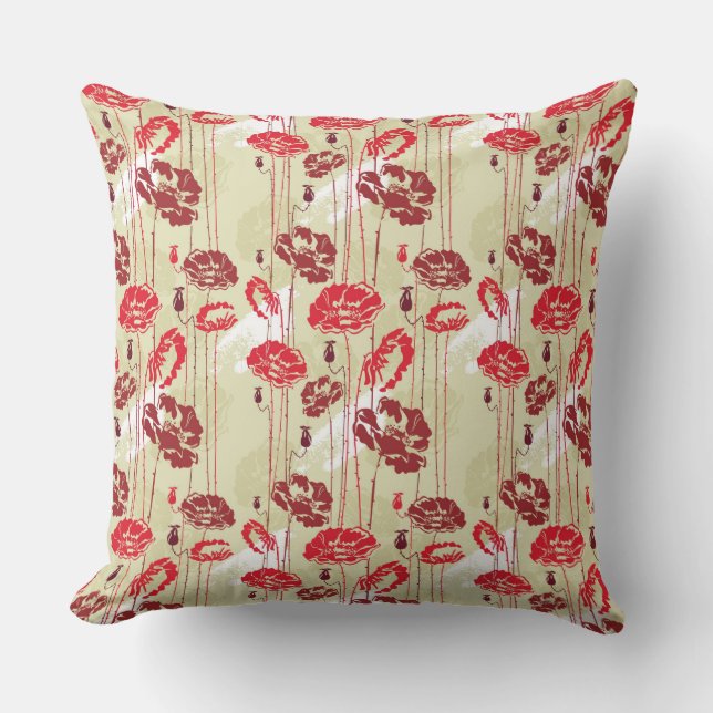 Abstract Elegance floral pattern 2 Throw Pillow (Front)