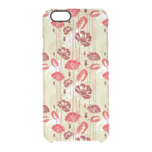 Abstract Elegance floral pattern 2 Clear iPhone 6/6S Case