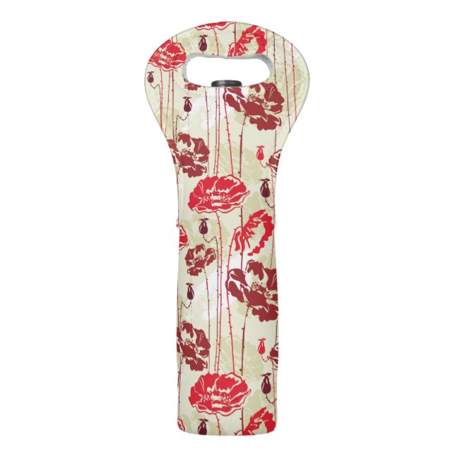 Abstract Elegance floral pattern 2 Wine Bag (Front)