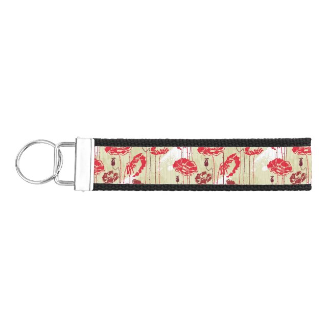 Abstract Elegance floral pattern 2 Wrist Keychain (Keys on Left)