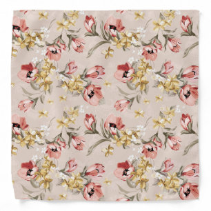 Abstract Elegance floral pattern 3 Bandana