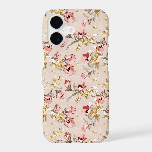 Abstract Elegance floral pattern 3 Iphone Case (Back)