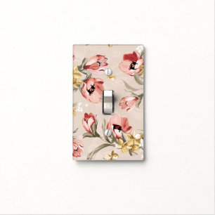 Abstract Elegance floral pattern 3 Light Switch Cover