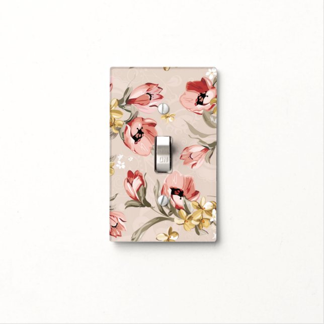 Abstract Elegance floral pattern 3 Light Switch Cover (In Situ)