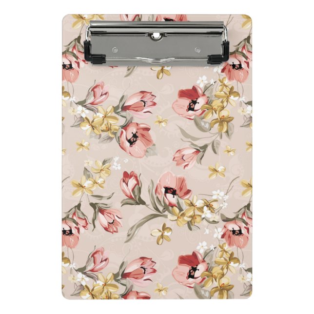 Abstract Elegance floral pattern 3 Mini Clipboard (Front)