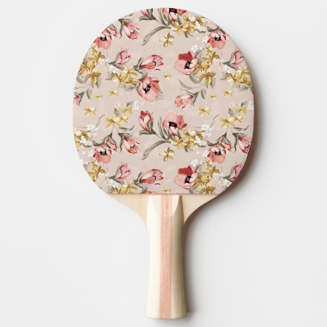 Abstract Elegance floral pattern 3 Ping-Pong Paddle (Front)