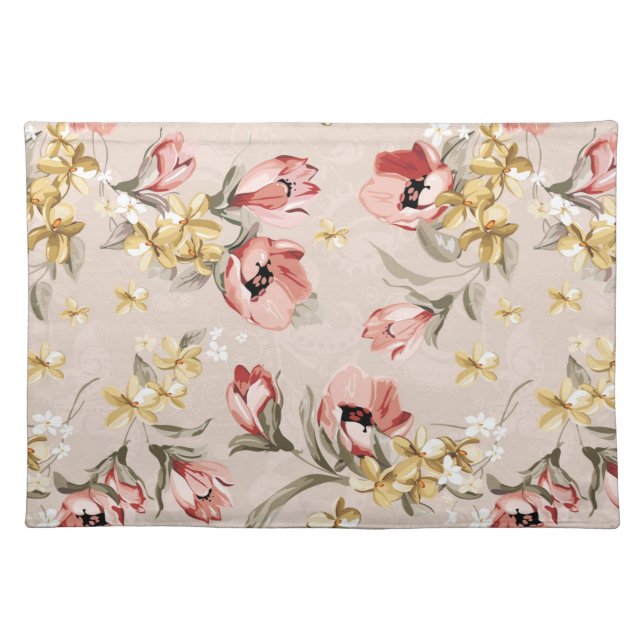 Abstract Elegance floral pattern 3 Placemat (Front)