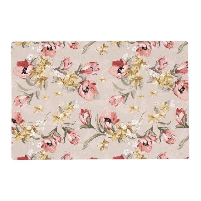 Abstract Elegance floral pattern 3 Placemat (Front)