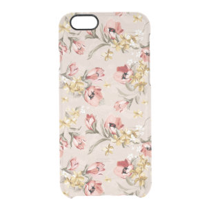 Abstract Elegance floral pattern 3 Clear iPhone 6/6S Case