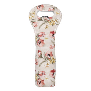 Abstract Elegance floral pattern 3 Wine Bag