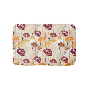 Abstract Elegance floral pattern 4 Bathroom Mat