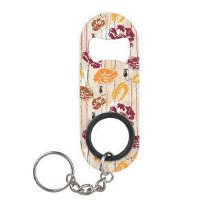 Abstract Elegance floral pattern 4 Keychain Bottle Opener