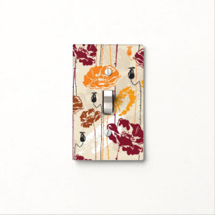 Abstract Elegance floral pattern 4 Light Switch Cover