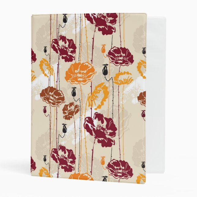 Abstract Elegance floral pattern 4 Mini Binder (Front/Inside)