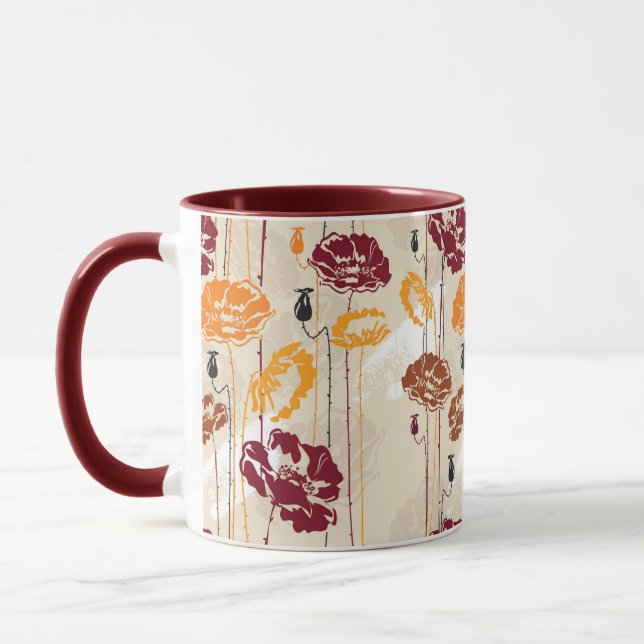 Abstract Elegance floral pattern 4 Mug (Left)