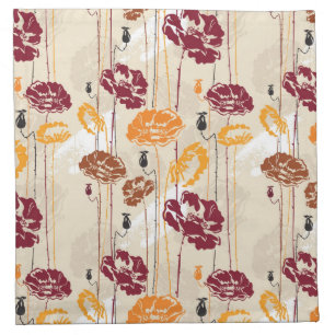 Abstract Elegance floral pattern 4 Napkin