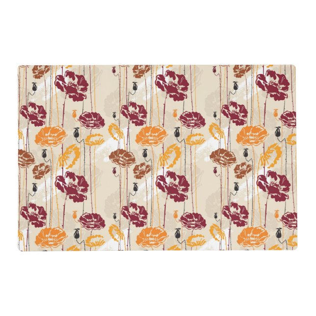 Abstract Elegance floral pattern 4 Placemat (Front)