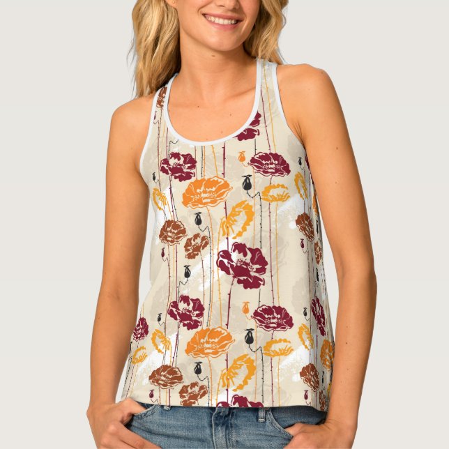Abstract Elegance floral pattern 4 Tank Top (Front)