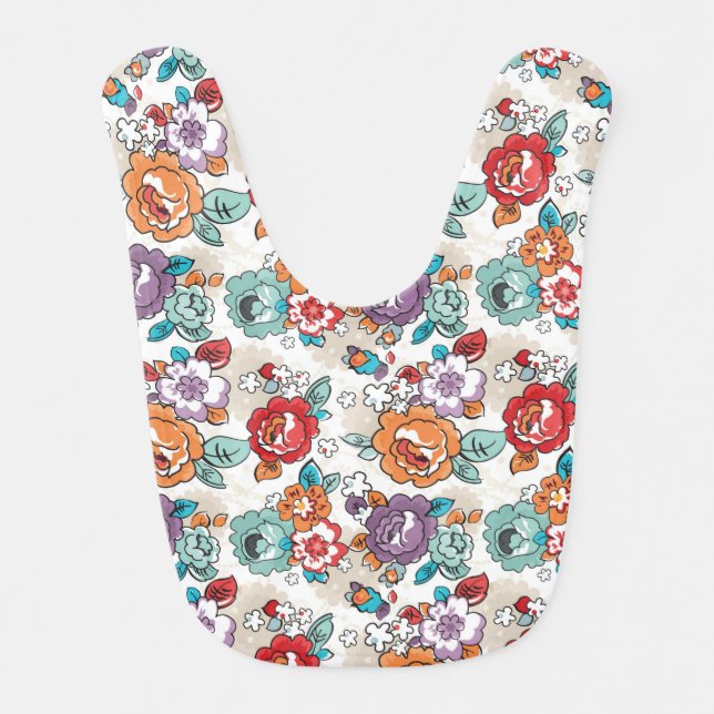 Abstract Elegance floral pattern 5 Bib (Front)