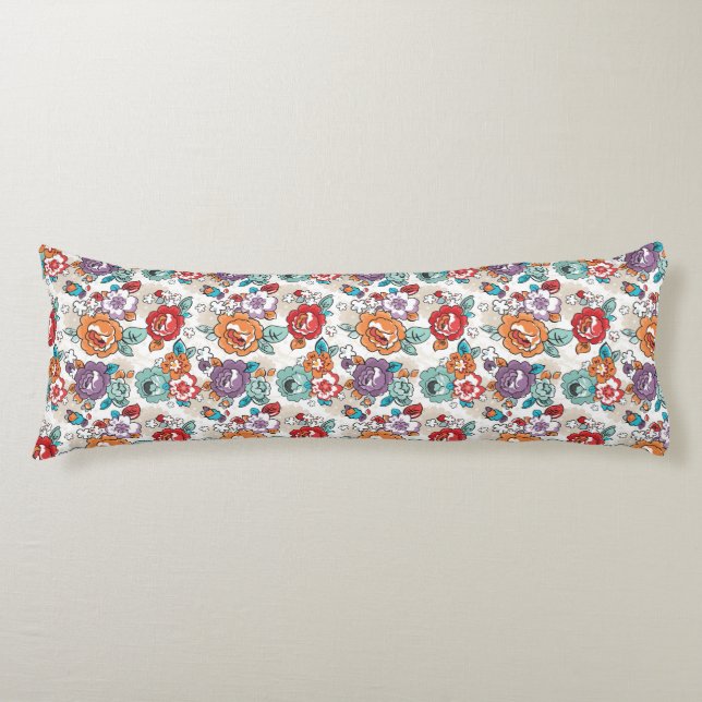 Abstract Elegance floral pattern 5 Body Pillow (Front)