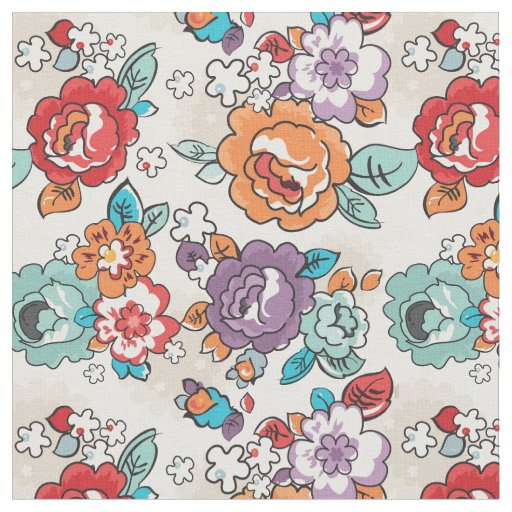 Abstract Elegance floral pattern 5 Fabric