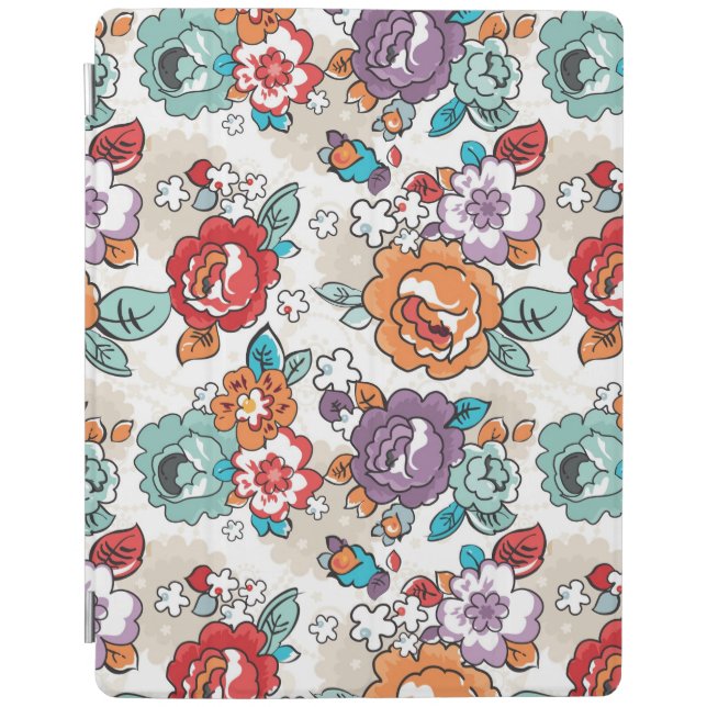 Abstract Elegance floral pattern 5 iPad Smart Cover (Front)