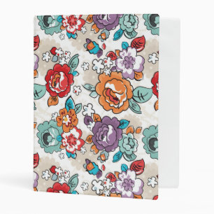 Abstract Elegance floral pattern 5 Mini Binder