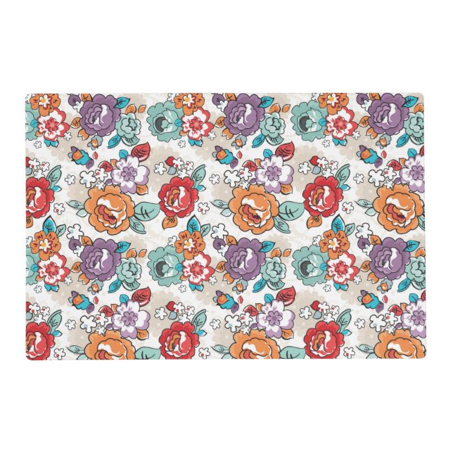 Abstract Elegance floral pattern 5 Placemat (Front)