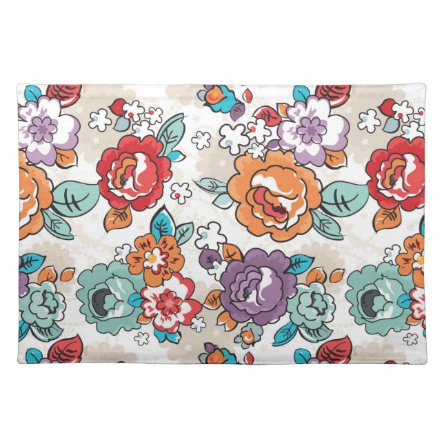 Abstract Elegance floral pattern 5 Placemat (Front)