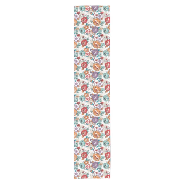 Abstract Elegance floral pattern 5 Short Table Runner (Front)