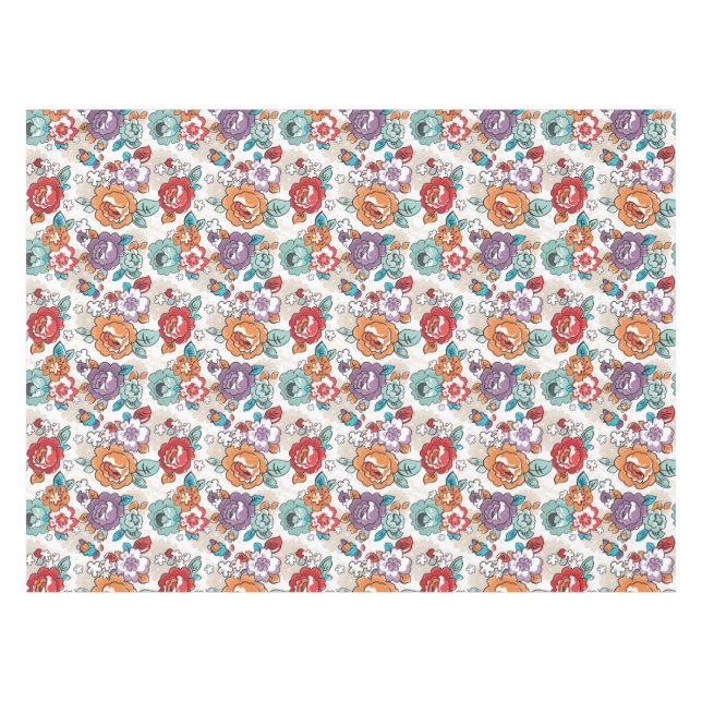Abstract Elegance floral pattern 5 Tablecloth (Front (Horizontal))