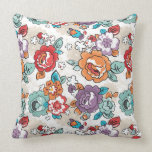 Abstract Elegance floral pattern 5 Throw Pillow