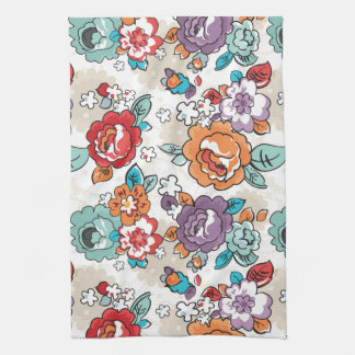 Abstract Elegance floral pattern 5 Towel