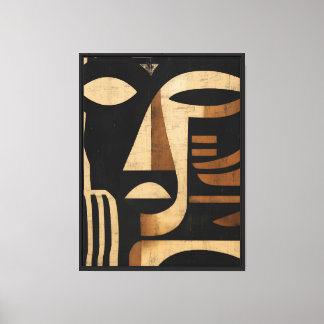 Abstract Elegance – Geometric Face Art Canvas Print