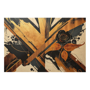 Abstract Elegance in Unique Art Wood Art