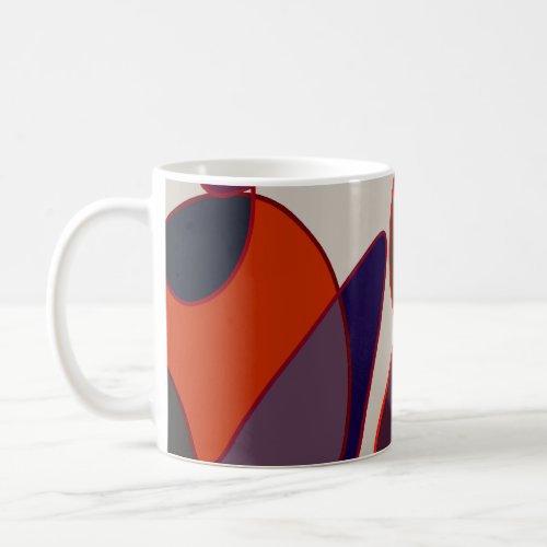 Abstract Elegance Mug with White Background