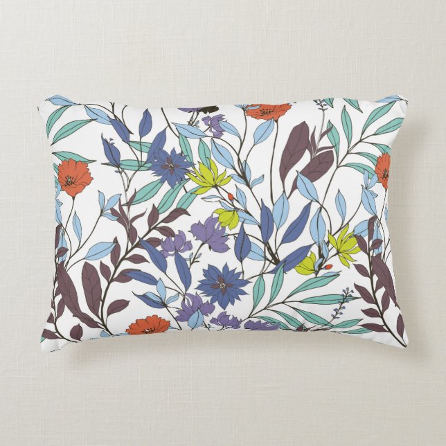 Abstract elegance pattern with floral background.  accent pillow (Front)