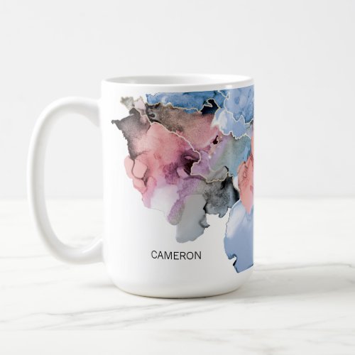 Abstract Elegance Personalized Alcohol Ink Mug
