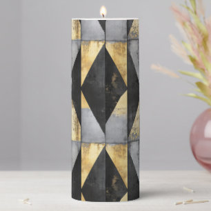 Abstract Elegant Concrete Pattern Pillar Candle