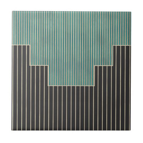 Abstract elegant design geometric lines ceramic tile