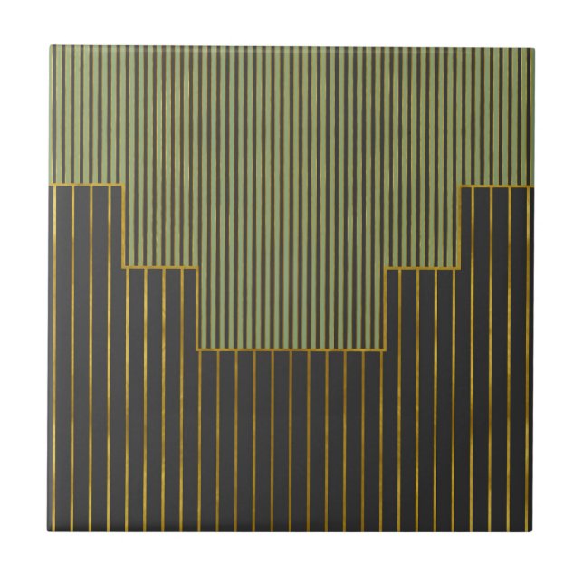 Abstract, elegant design, geometric, lines ceramic tile (Front)