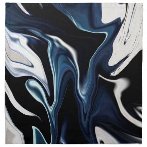 Abstract elegant fluid liquid marble flow texture cloth napkin