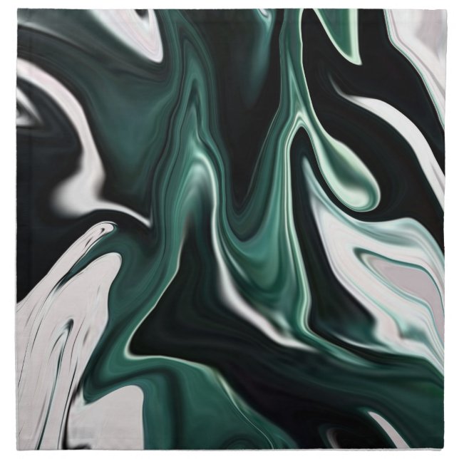 Abstract elegant fluid liquid marble flow texture cloth napkin (Front)