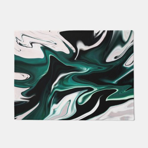 Abstract elegant fluid liquid marble flow texture doormat